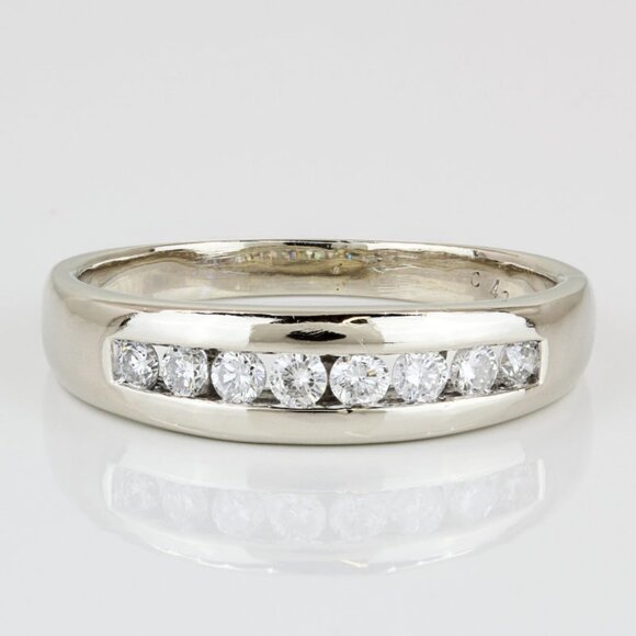 14k White Gold Diamond Anniversary/ Wedding Band Ring